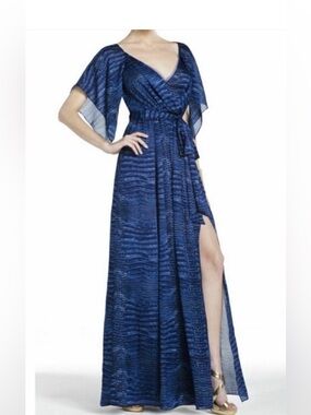 BCBGMaxAzria Madeleine Crocodile Print Maxi Dress